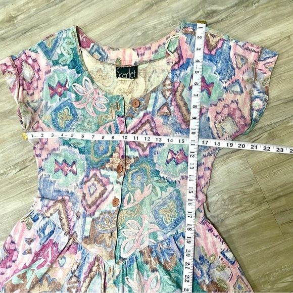 Stunning western Aztec native vibe vintage boho dress w country feel - Picture 15 of 16